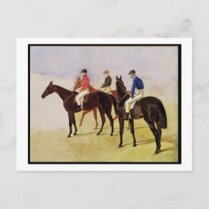 Cartão Postal Estudo de Três Fissuras Steeplechase: Allen McDono