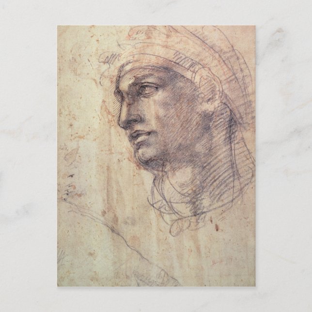 Cartão Postal Estudo de uma Cabeça (Frente)