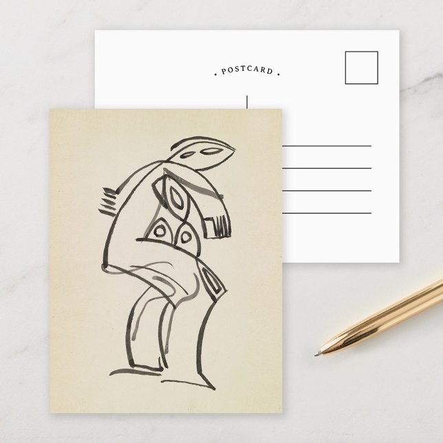 Cartão Postal Estudo de uma figura feminina | Henri Gaudier-Brze (Criador carregado)