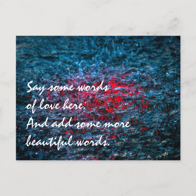 Cartão Postal Estudo em Watercolor - Vermelho (Frente)