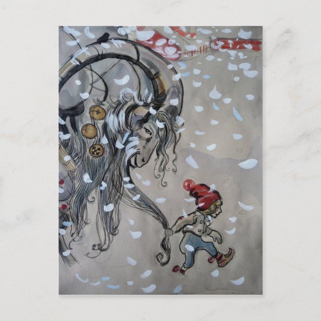 Cartão Postal Estudo Julbacken (Yule Goat) 1911 (Frente)