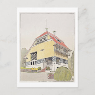 Cartão Postal Estudo para a Casa de Olbrich, Darmstadt, de "Arch