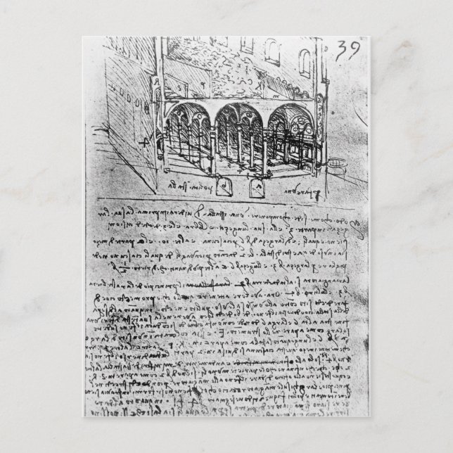 Cartão Postal Estudos para estábulos (Frente)