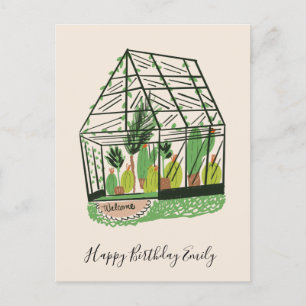 Cartão Postal Estufa de Amantes de Plantas Fofas