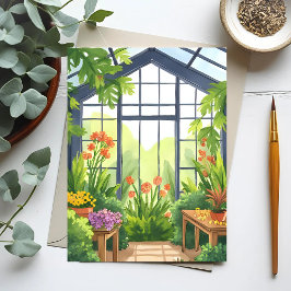 Cartão Postal Estufa Luxuriante | Jardim Botânico Floral