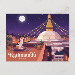 Cartão Postal Estupa Boudhanath Nepal