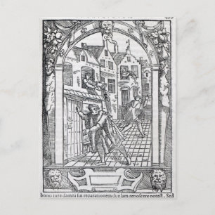 Cartão Postal Esvaziando os Potes da Câmara