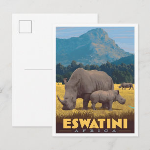 Cartão Postal Eswatini África Viagens Antigas