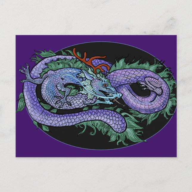 Cartão Postal Eternidade Oriental Dragon (Frente)