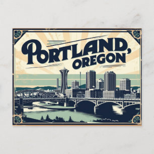 Cartão Postal Eterno Portland Vintage & Retro da rosa