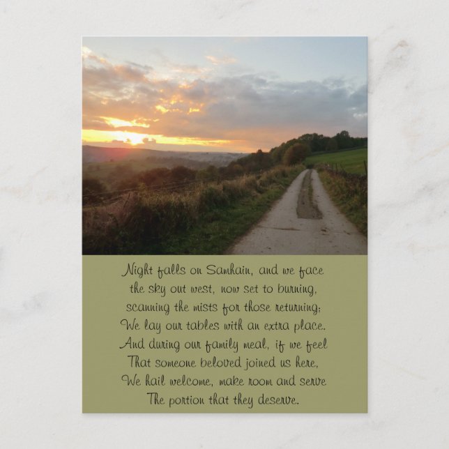 Cartão Postal Eterno Samhain Sunset (Frente)