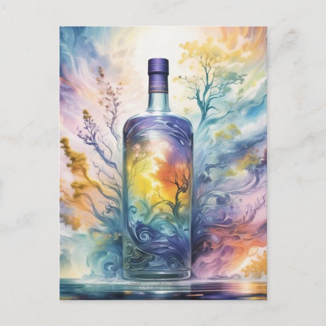 Cartão Postal Ethereal Whispers - Magical Potion Bottle (Frente)
