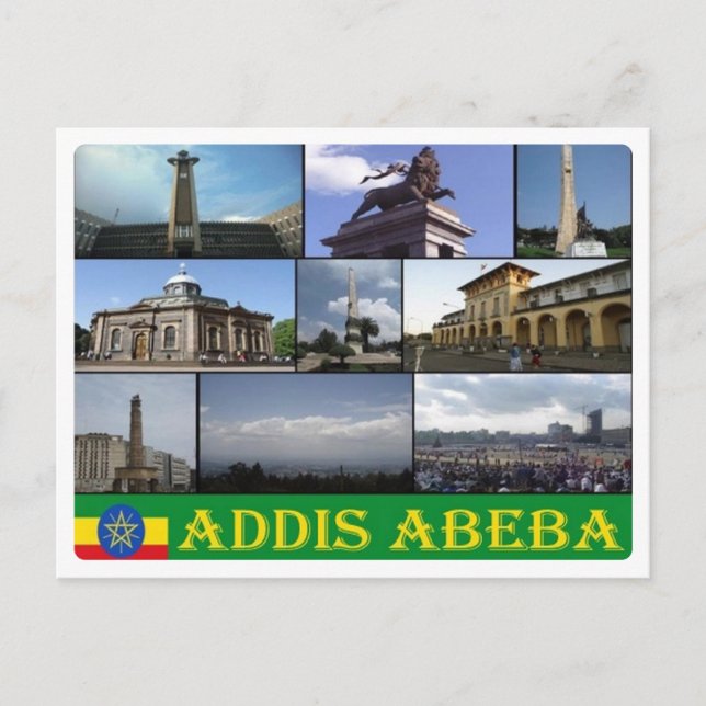 Cartão Postal Etiópia - Addis Abeba - Mosaico - (Frente)