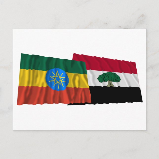 Cartão Postal Etiópia e Sinalizadores de Ondas de Oromia (Frente)