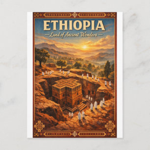 Cartão Postal ETÍOPIA – Terra de Maravilhas Antigas