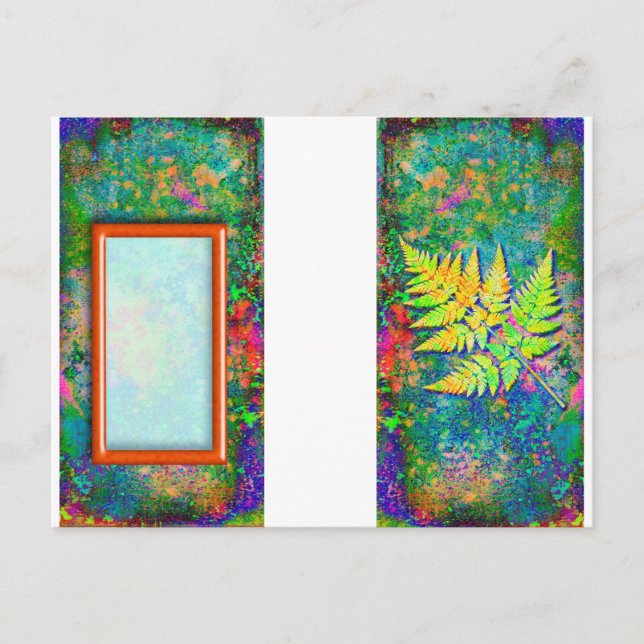 Cartão Postal Etiqueta de Bagagem Fern (Frente)