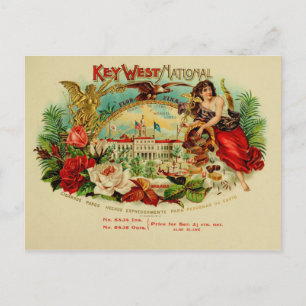Cartão Postal Etiqueta de Caixa de Cigarro Vintage