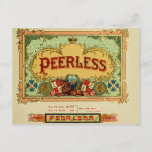 Cartão Postal Etiqueta de Caixa de Cigarro Vintage