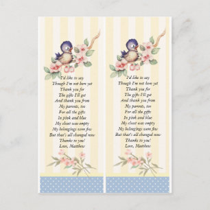 Cartão Postal Etiqueta de Favoritos Personalizada do Chá de fra