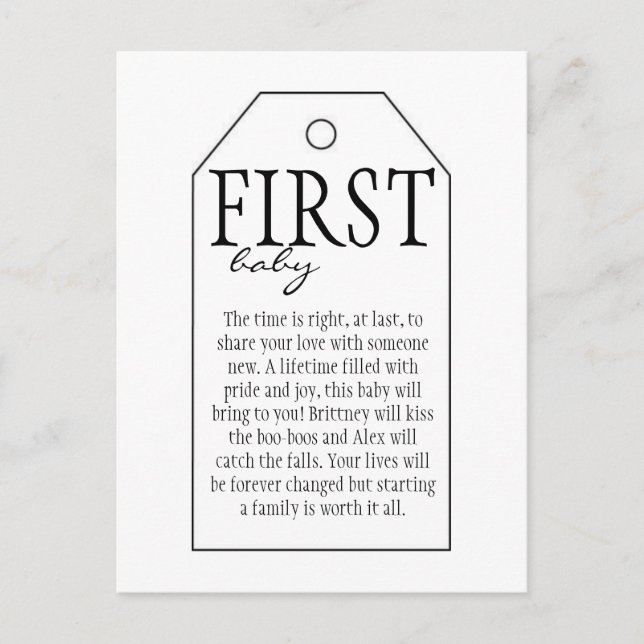 Cartão Postal Etiqueta de presente para garrafa de vinho - Prime (Frente)