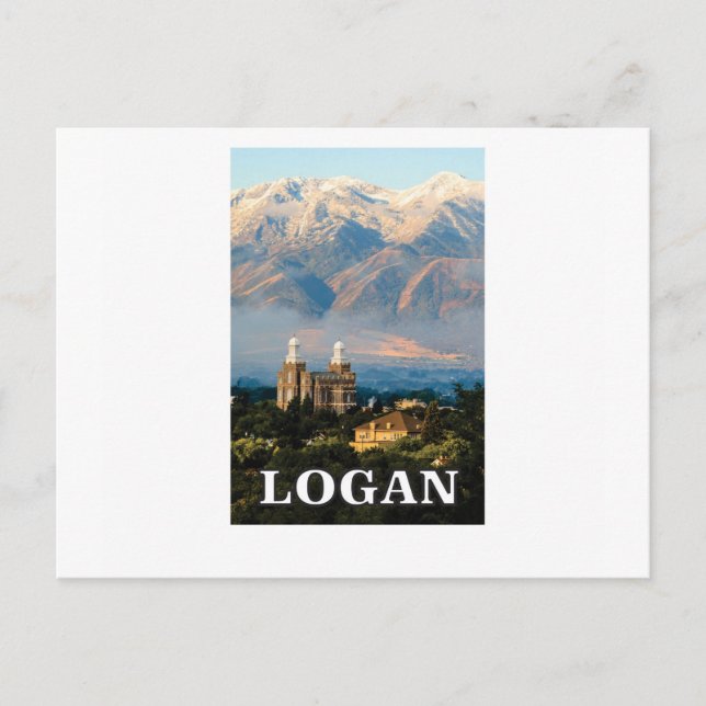 Cartão Postal etiqueta de utah de logan (Frente)