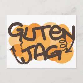 Cartão Postal Etiqueta Guten German Hello no estilo do grafite