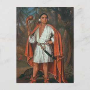 Cartão Postal Etow Oh Koam, Rei das Nações do Rio, 1710