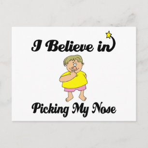 Cartão Postal eu acredito em pegar meu nariz