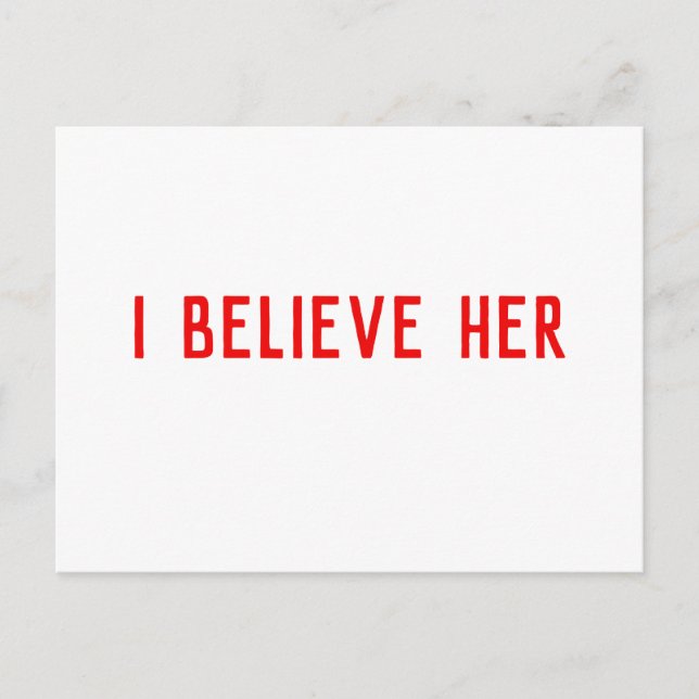 Cartão Postal Eu Acredito nela (Frente)
