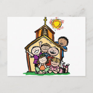Cartão Postal Eu adoro a Igreja Infantil!