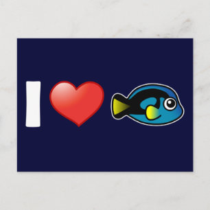 Cartão Postal Eu Adoro Blue Tang