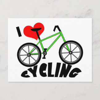 Cartão Postal Eu Adoro Ciclismo