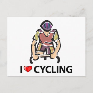 Cartão Postal Eu Adoro Ciclismo