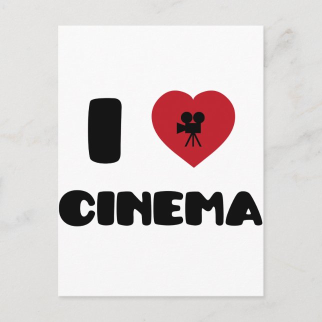 Cartão Postal Eu adoro cinema (Frente)
