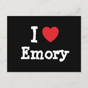 Cartão Postal Eu adoro Emory coração personalizado