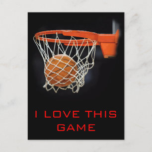 Cartão Postal Eu Adoro Este Cartão-Postal De Basquete