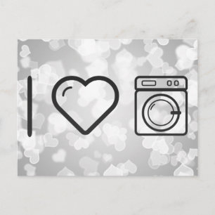 Cartão Postal Eu Adoro Fazer Lavanderia
