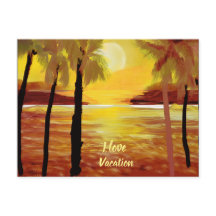 Eu Adoro Férias Palmeiras do Oceano Sunset