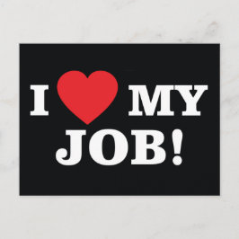 Cartão Postal Eu Adoro Meu Cartão-Postal De Trabalho