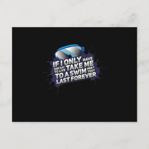 Cartão Postal Eu Adoro Nadar Leva-Me A Uma Reunião De Natação