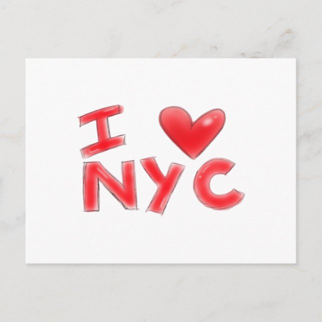 Cartão Postal Eu Adoro NYC Clássico (Frente)
