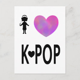 Cartão Postal Eu adoro o K-pop