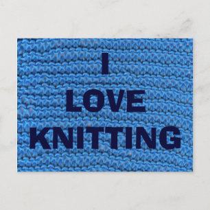 CARTÃO POSTAL EU ADORO O KNITTING