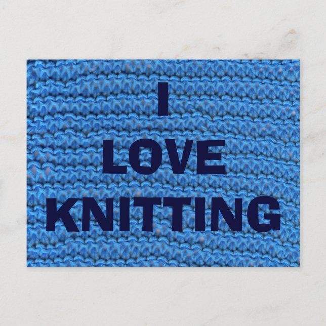 CARTÃO POSTAL EU ADORO O KNITTING (Frente)