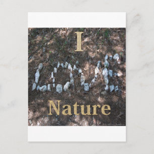 Cartão Postal Eu adoro Roupa da Natureza e presentes