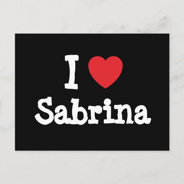 Cartão Postal Eu adoro Sabrina Heart-Shirt (Frente)