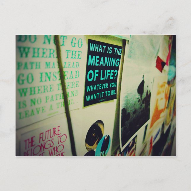 Cartão Postal Eu Adoro Snailmail - O Significado Da Vida (Frente)