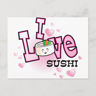 Cartão Postal Eu adoro sushi