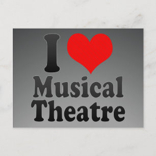 Cartão Postal Eu adoro teatro musical