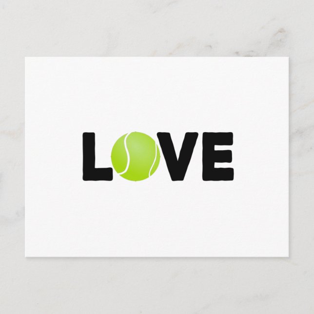 Cartão Postal Eu adoro tênis (Frente)